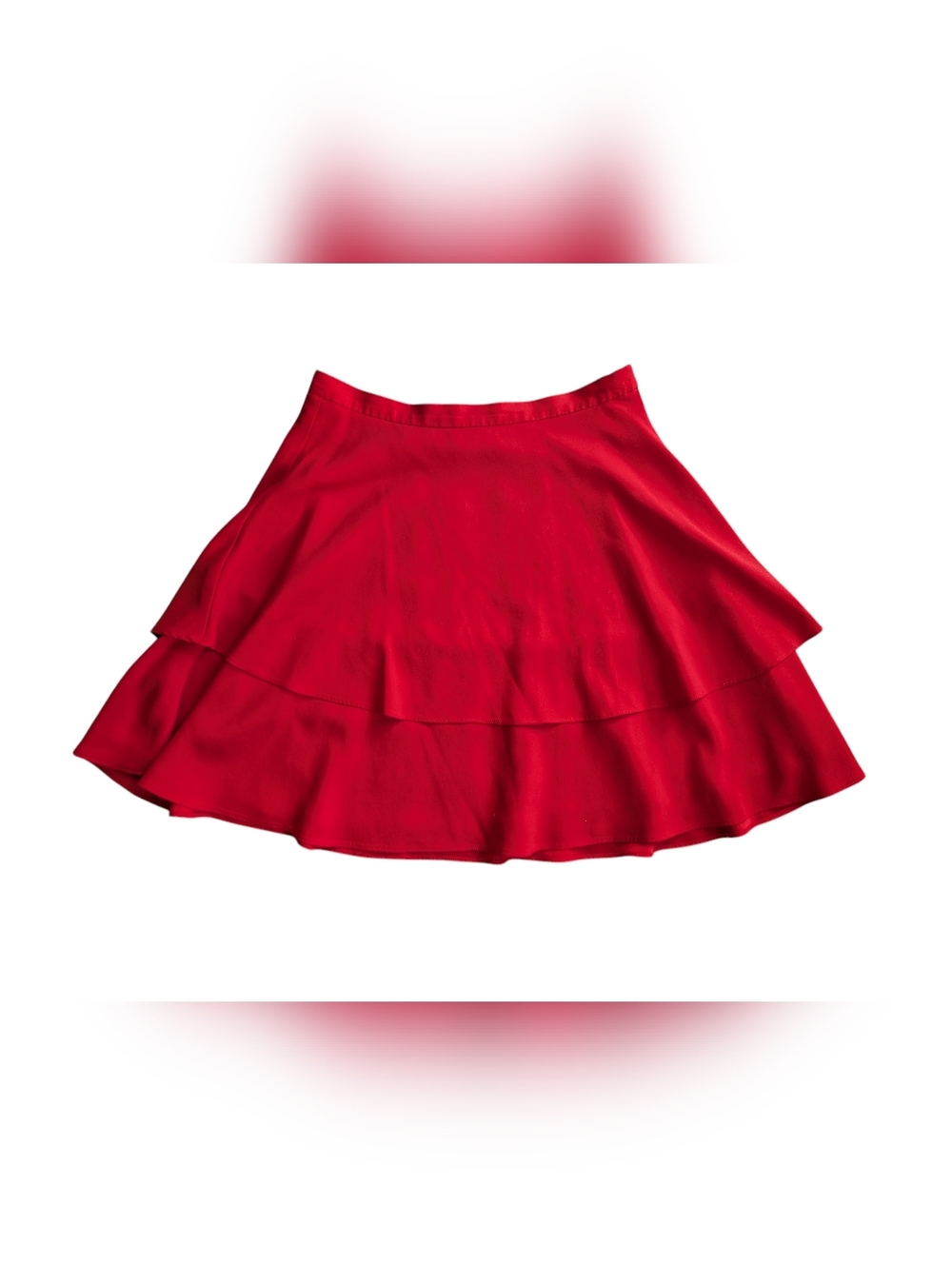 Ann Taylor Red Tiered Skirt